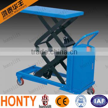 Hot sell Movable Manual or Electric Motor hydraulic scissor table cart