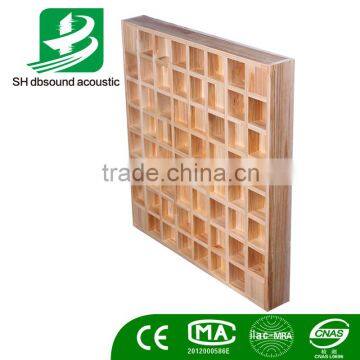 wooden acoustic diffuser panel for home theater