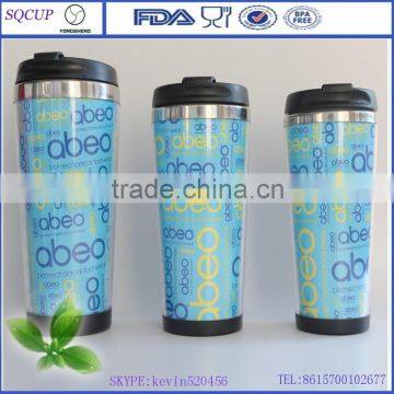 Custom Double Wall Cheap Plastic Thermal Coffee Mug,double wall stainless steel cups