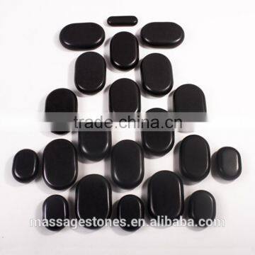 21pcs Oblong Hot Energy Massage Stones Set as Gift