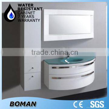Round PVC Bathroom Wash Basin Cabinet