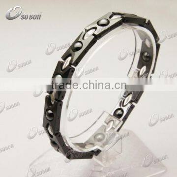 Couple elastic titanium stainless steel bracelet for men and women