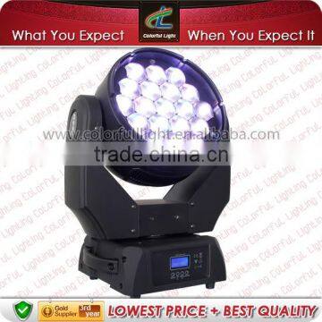 19 Pcs Rgbw 4in1 Led Zoom Beam Moving Head Stage Light