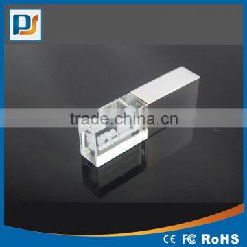 High Quality Full Capacity Crystal 16GB USB Flash Drive 8GB USB Disk Memory 3D Laser Engraved Logo in USB Key photo-4