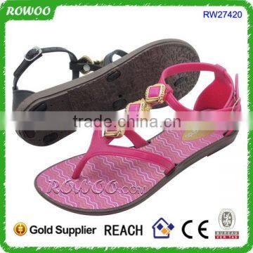 PVC sole nice girl and ladies slippers shoes and sandals