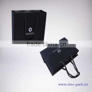 luxury black paper bags garment packaging