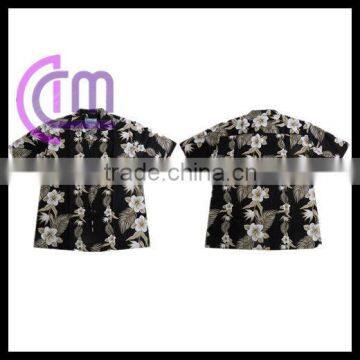 Men's flower design short sleeve Hawaiian shirt