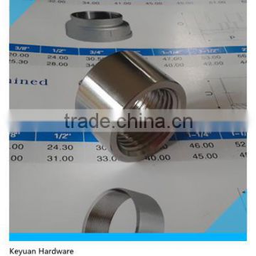 1/2" Half Coupling for Brewing Kettle NPT Taper Thread