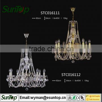 2016 european bohemian crystal chandelier with LED bulb