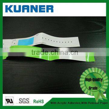 Thermal paper for medical alert wristband for hospital