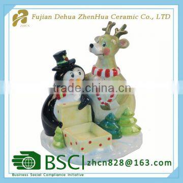 mini ceramic decoration christmas candle holder