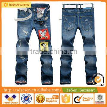 New Style Mens Stretch Straight Cotton Jeans Factory Wholesale China