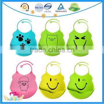 Wholesale Food Silicone Baby Bibs Soft Baby Drool Bibs