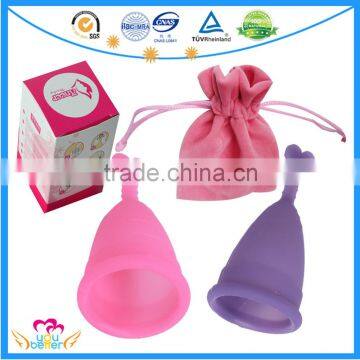 Free Sample Soft Medical Grade Silicone Menstrual Cup Lady Cup Menstruation