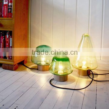 Forest Mushroom Decorative Table Lights Clear Colored Glass Skog Lamps