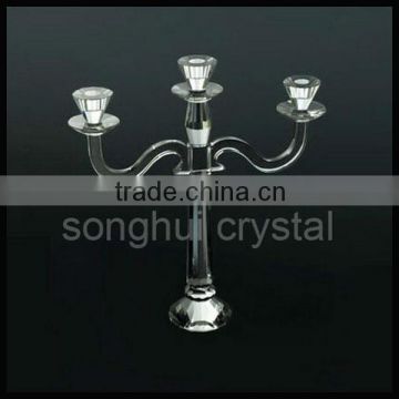 crystal candle holder 3 arms crystal candelabra