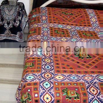 Indian Jaipuri Reversible Hand Block Cotton KING Size Bed Sheet