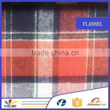 Hot selling yarn dyed custom print flannel shirt fabric stock