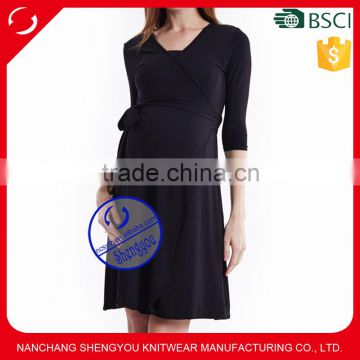 Custom spandex bamboo fiber maternity dresses