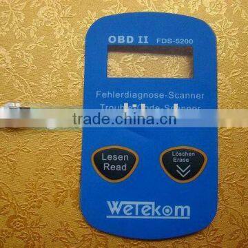 Tactile Membrane keypad with transparent window