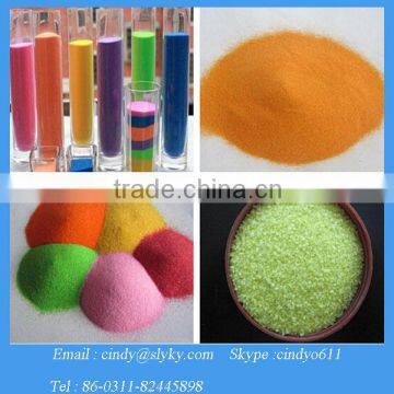 Decorative artificial coloured sand