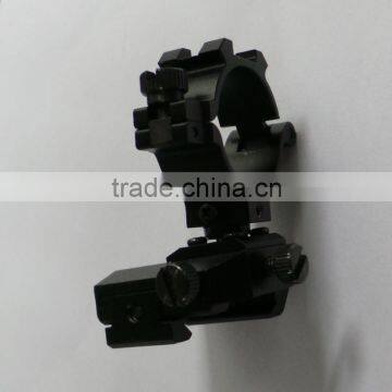 Aluminum mounting bracket for gun with hardcoat black anodized in adjustable versatile direction