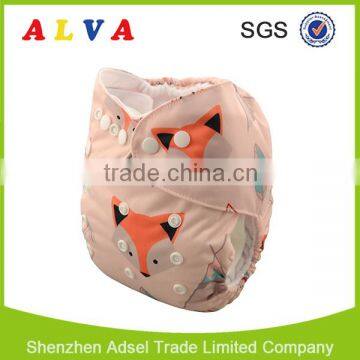 Alva Fox New Pattern of Baby Nappies Adjustable Baby Cloth Diapers