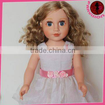 Wholesale Rooted Brown Hair Lovely Vinly Doll Sunny Girl Doll, 18 inch Vinyl Dolls