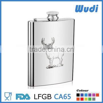 2015 fashion skull hip flask drinking bottle HF703