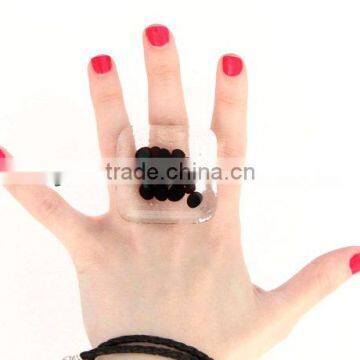 2014 Top Design Handmake Fashion Big Glass Ring HR018