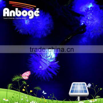Solar Powered String Lights Warm White Chuzzle Ball 80 Led For Outdoor Patio Garden blue