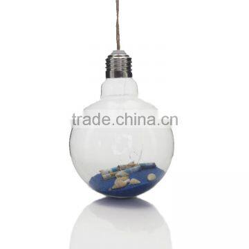 Big Bulb Shaped Clear Hanging Decoration Glass Bottles,Hanging Wishing Glass Jars