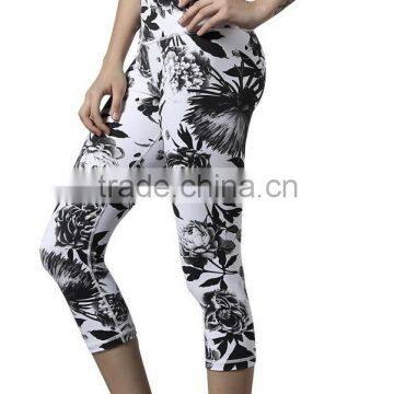 Ladies Flowers Sublimation Printed Legging Tight Pants Supplier