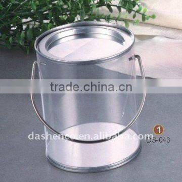 Round pvc metal tin pail bucket