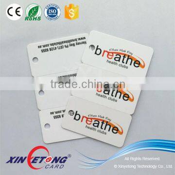 Popular Market Three up Standard plastic PVC key tag Combo Cards
