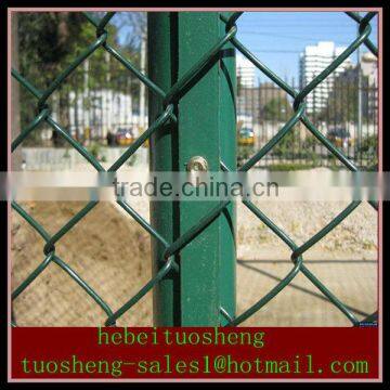 Plastic coated chain link fence in iron wire mesh