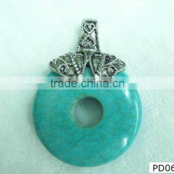 SGJGEM PD06011TQ Cheap Fashion Pendant Blue Natural Stones Gemstone Necklace