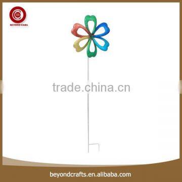 China wholesale colorful windmill shaped stake decor