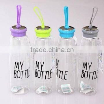 560ml Water Drinking Bottle, Plastic Water Bottle With Lanyard