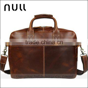 Men's Genuine Leather 15.6" Laptop Messenger Shoulder Bags Briefcase photo-2