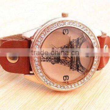 2013 Vintage style ladies quartz wrist watch,fashion leather wrist watch for womenLP036