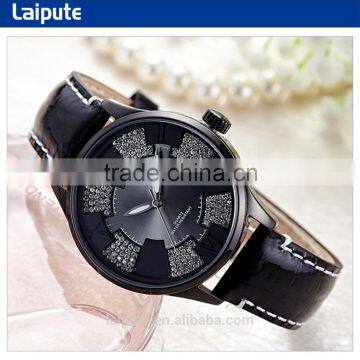 2016 Montre Suisse Korea Design Leather Band Stainless Steel Lady Purple Watch Quartz Movt Uhren 3ATM photo-2