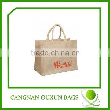 fashion natural jute bags with wooden handle