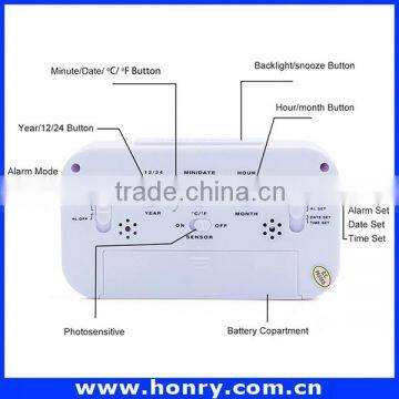 Hot Selling Cheapest 7 Color Changing Digital Alarm Led Clock photo-3