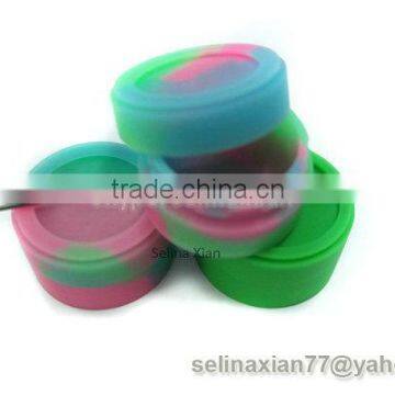 Small Nonstick Silicone container Non-stick food grade wax jars dab storage