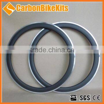 CarbonbikeKits CA50-23 50mm Clincher Carbon Fiber Bike Rim With Alloy Braking Surface