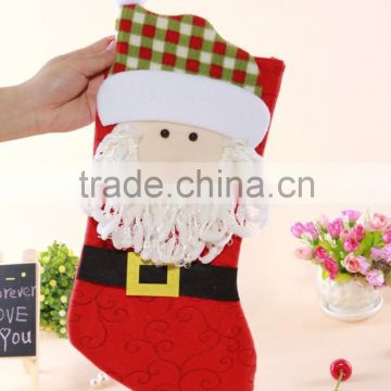 Santa Claus Christmas Stocking Sock Gift Bag Tree Decorating