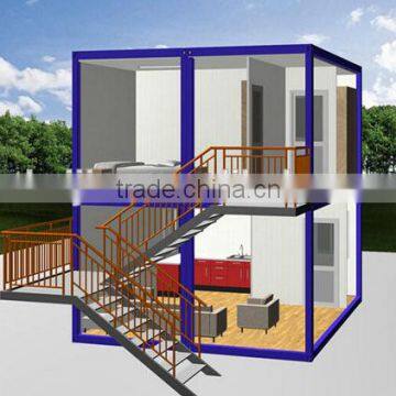 prefab office container house/ 2 storey house design/ prefabricated steel structure house