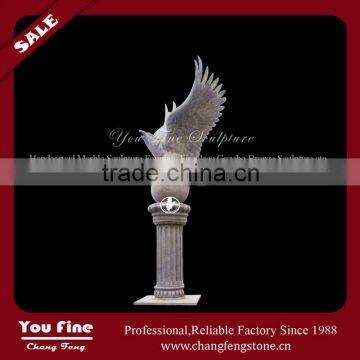 Natural Door Eagle Stone Pillar Sculpture