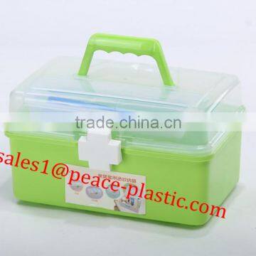 2014 New Design Plastic Medicine Chest With Lid And Handle